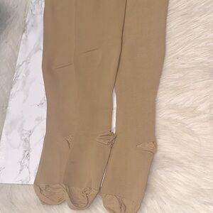 Vintage Tan Tights knee high